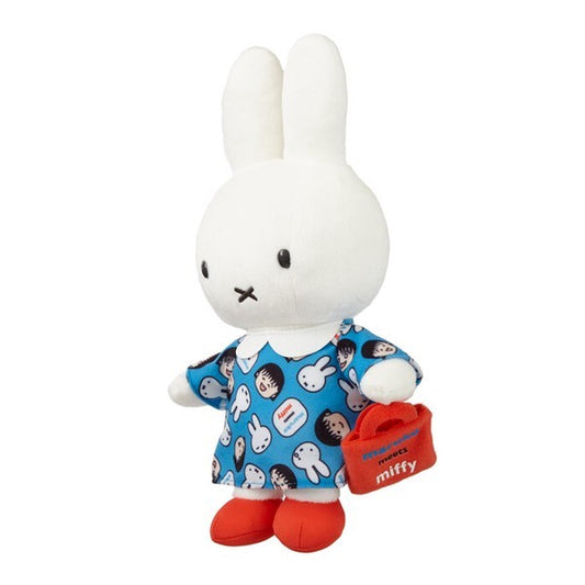 Miffy x 櫻桃小丸子聯乘毛絨公仔 (藍色裙)